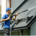 Roof pressure washing